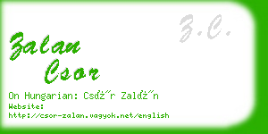 zalan csor business card